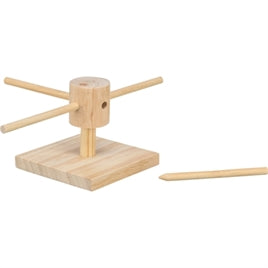 TRIXIE VOER DRAAIMOLEN ONBEHANDELD HOUT 22X22X8 CM