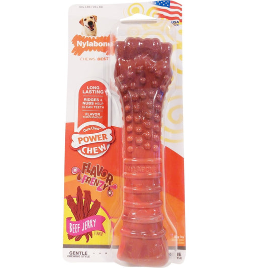 NYLABONE TEXTURED DURA CHEW BEEF JERKEY VOOR HARDE BIJTERS VANAF 23 KG